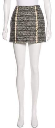 Balenciaga Mini Tweed Skirt Navy Mini Tweed Skirt