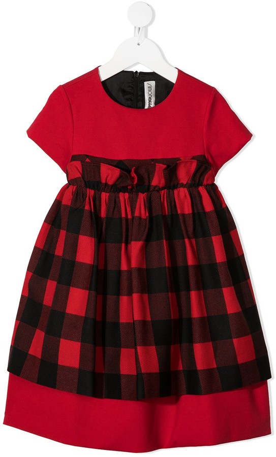 red gingham baby dress