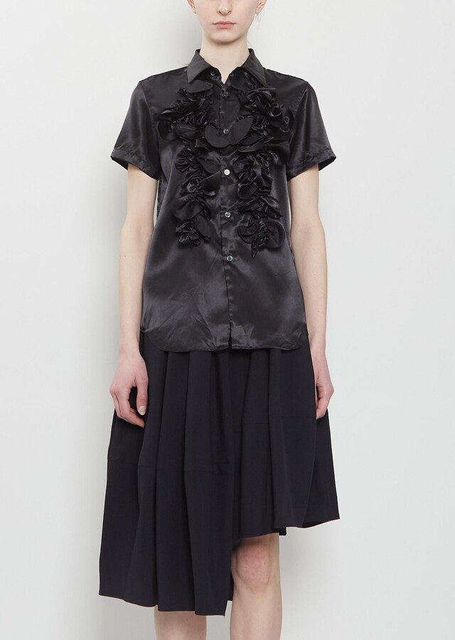 Comme des Garçons Comme des Garçons Rosette Taffeta Short Sleeve Blouse