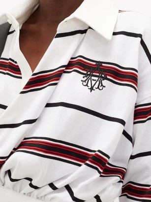 Matthew Adams Dolan Long-sleeved Striped-cotton Rugby Shirt Dress - White Multi