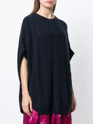 N.Peal cable knit poncho