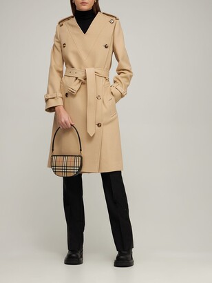 Burberry Canvas Double Breasted Trench Coat