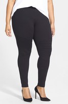 Thumbnail for your product : DKNYC Pintuck Moto Leggings (Plus Size)