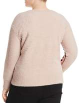 Thumbnail for your product : Vince Camuto Plus Textured Chevron Stripe Sweater