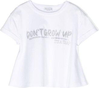 BRUNELLO CUCINELLI KIDS logo-print cotton T-shirt