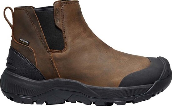 Men's KEEN Revel IV Chelsea Waterproof Insulated Winter Boots Outdoor 9.5 Canteen/Black