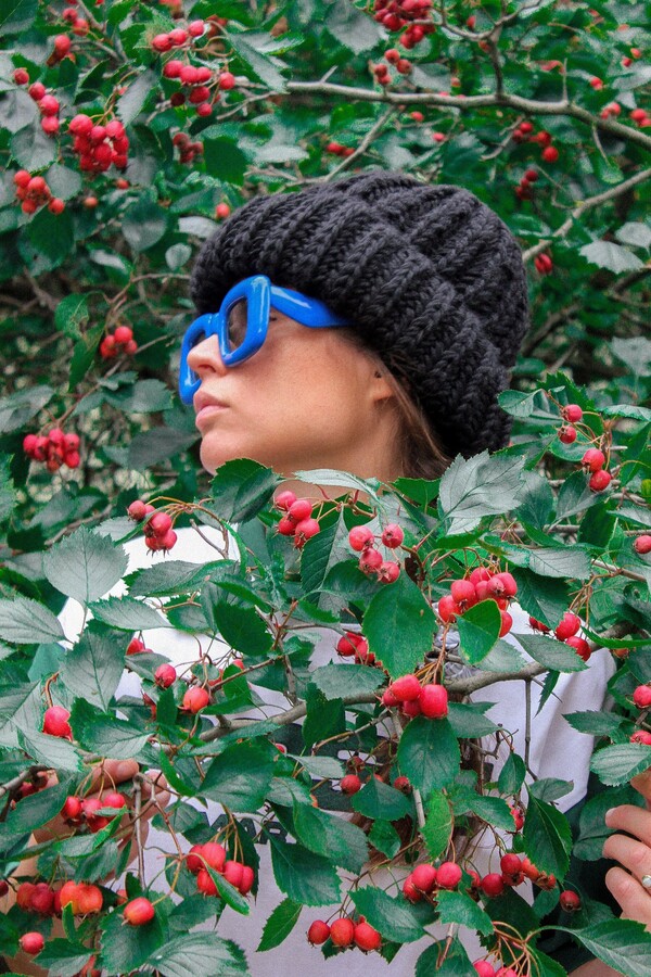 Etsy Woolen Super Chunky Beanie Hat in Black