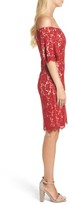 Thumbnail for your product : Eliza J Women's Flounce Sleeve Off The Shoulder Lace Sheath Dress