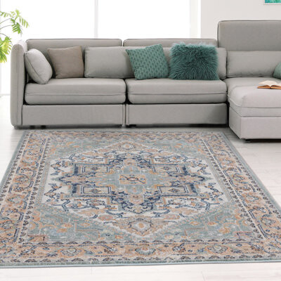 Bungalow Rose Sote Oriental Beige Area Rug