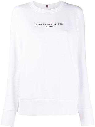 white tommy hoodie women's