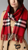 Thumbnail for your product : Burberry Metallic-Weave Check Cashmere Scarf