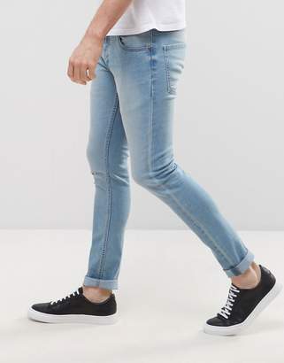Solid Skinny Jeans In Light Wash