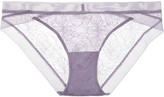 Thumbnail for your product : Calvin Klein Underwear Mid-rise embroidered stretch-tulle briefs
