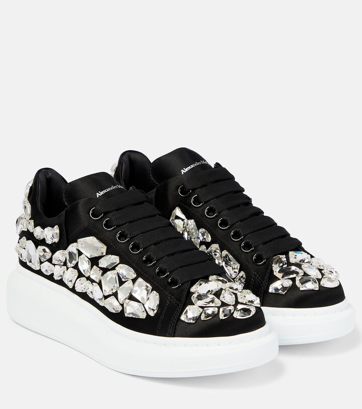 Alexander McQueen Oversized crystal-embellished sneakers