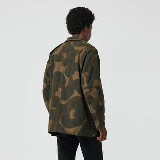 Burberry Camouflage Print Cotton Canvas Field Jacket