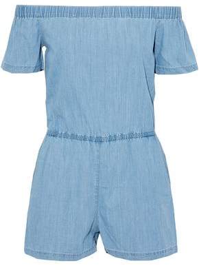 3x1 Off-The-Shoulder Chambray Playsuit