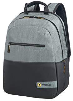 American Tourister City Drift Laptop Backpack Casual Daypack, 40 cm, 20 Liters, Black/Grey