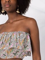 Thumbnail for your product : BA&SH Floral-Print Ruched Top