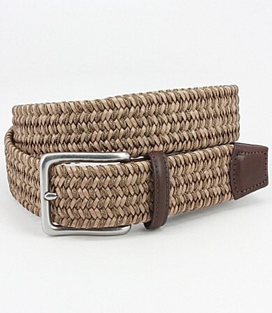 Torino Leather Company Italian Woven Leather Rayon Belt