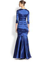 Thumbnail for your product : Teri Jon by Rickie Freeman Taffeta Ruched Gown