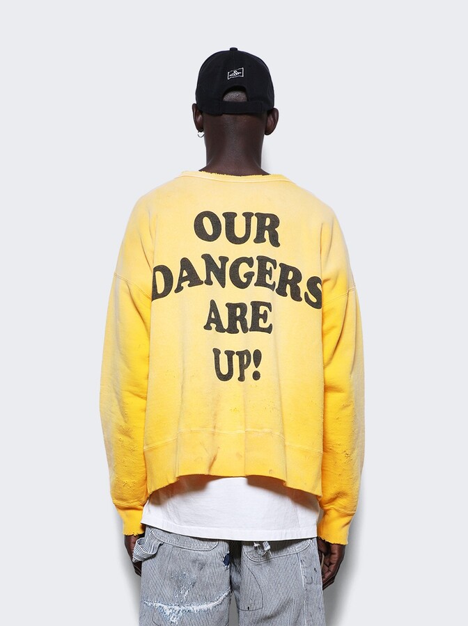 Saint Mxxxxxx Roundneck Graphic Sweatshirt Yellow