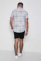 Thumbnail for your product : boohoo Mandala Print Short Sleeve Shirt In Muscle Fit