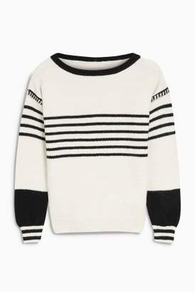 Next Womens Monochrome Stripe Sweater