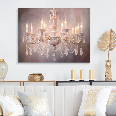 Chandelier Serene Luster II - Chandelier Print on Metal