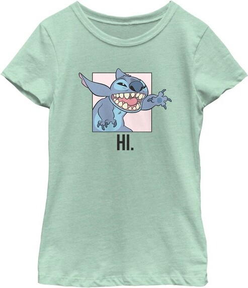 Girl' Lilo & Stitch Hi. Reaching Out Stitch T-Shirt - Mint - Large -  ShopStyle