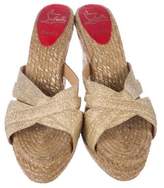 Thumbnail for your product : Christian Louboutin Metallic Espadrille Wedges