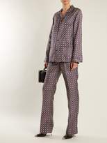 Thumbnail for your product : Prada Geometric Print Silk Pyjama Set - Womens - Red Multi