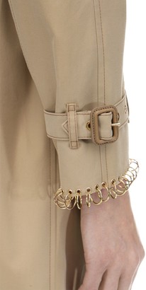 Burberry Cotton Canvas Trench Coat W/ Metal Rings