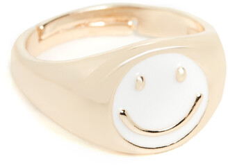 Adina's Jewels Enamel Smiley Face Adjustable Ring
