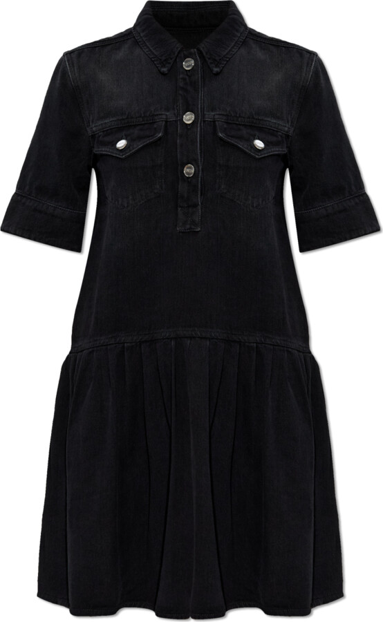 Ganni Denim Dress  - Black