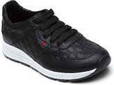 Thumbnail for your product : Gucci Leather brand-embossed trainers 6-9 years