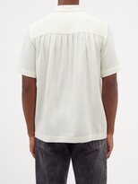 Thumbnail for your product : Séfr Rampoua Pleated-yoke Crepe Short-sleeved Shirt - Cream