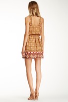 Thumbnail for your product : City Triangles Beaded Halter Mosaic Print Dress