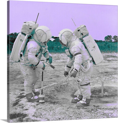 Novogratz 'Spaceman IV' Framed Painting Print