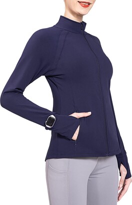 BALEAF Women's Fleece Running Jacket Water Resistant Full Zip