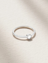 Thumbnail for your product : Maria Tash 9.5mm 18-karat White Gold Diamond Hoop Earring - one size