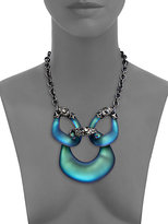 Thumbnail for your product : Alexis Bittar Imperial Noir Lucite, Labradorite, Pyrite & Crystal Georgian Lace Link Necklace