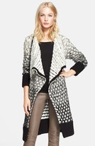 Thumbnail for your product : Alice + Olivia Ombré Open Front Long Cardigan
