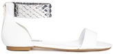 Thumbnail for your product : Dune Kola Metal Strap White Flat Sandals