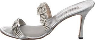 Manolo Blahnik Leather Slides