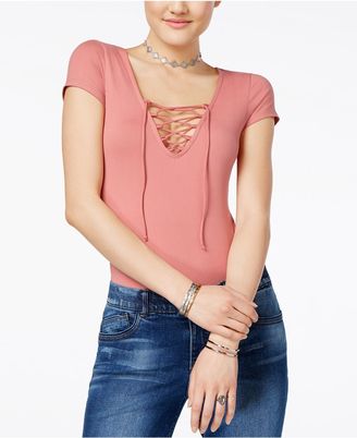 Polly & Esther Juniors' Lace-Up Bodysuit