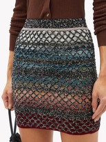 Thumbnail for your product : Missoni Sequinned Wool-blend Mini Skirt - Blue Multi