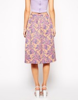 Thumbnail for your product : ASOS COLLECTION Midi Skirt in Floral Jacquard