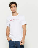 Thumbnail for your product : Versace Jeans White & Red Raised Logo Short Sleeve Tee