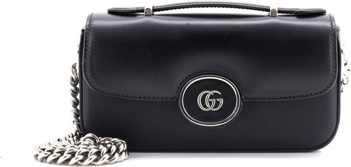 Gucci Petite GG Flap Shoulder Bag GG Coated Canvas Small