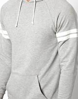 Thumbnail for your product : ASOS Hoodie With Drawstring Hem And Sleeve Stripe